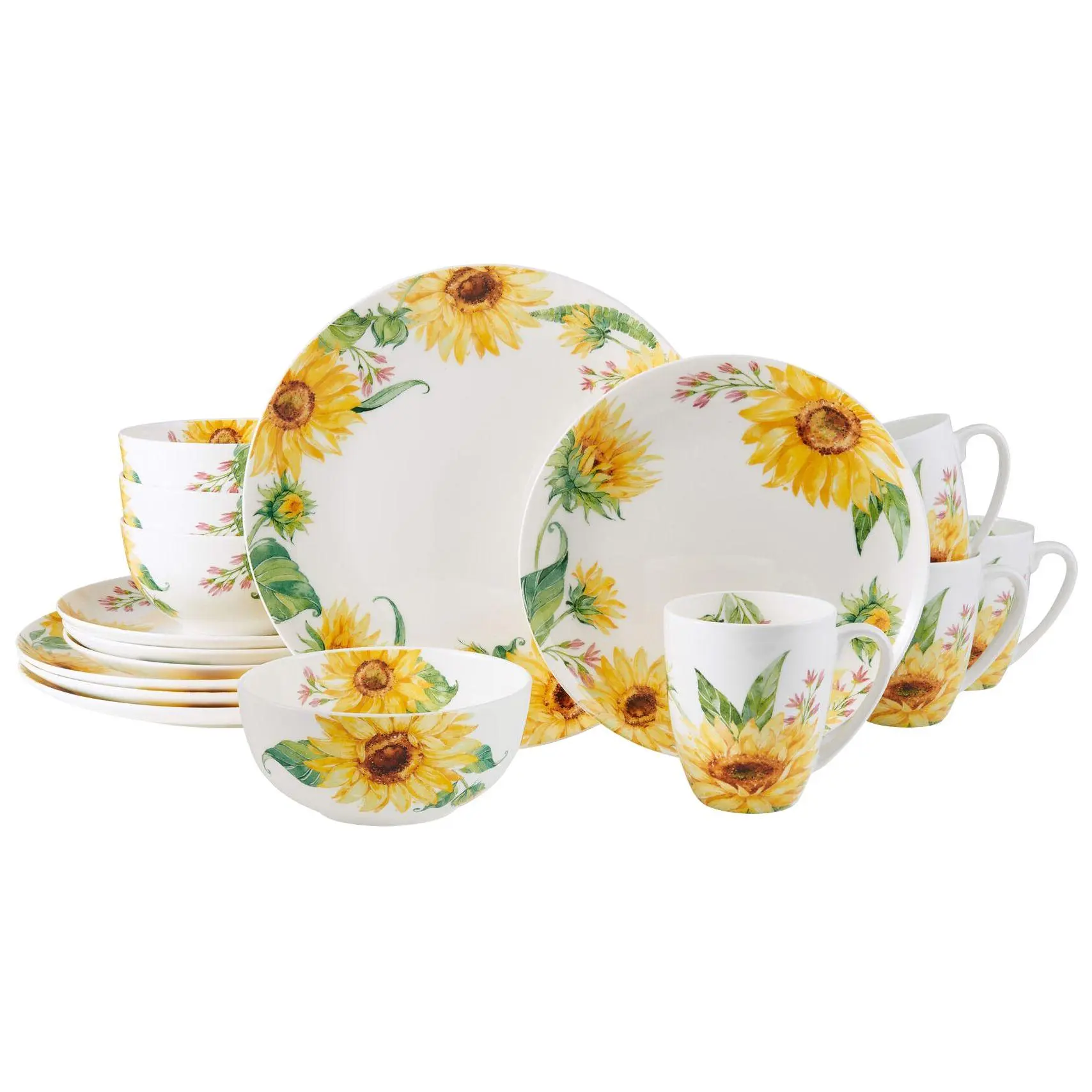 Mikasa Sunflower 16-Piece Dinnerware Set Mikasa Sunflower 16-Piece Dinnerware Set