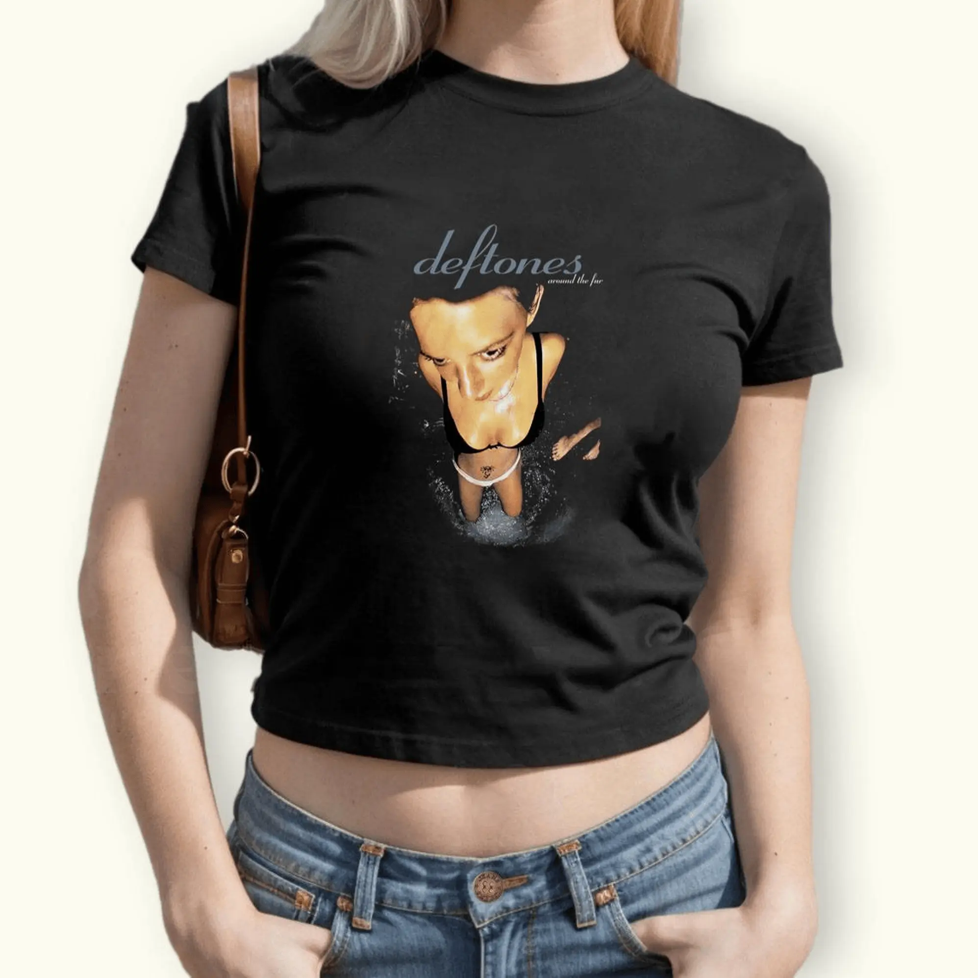 1997 Deftones Around The Fur Baby Tee, Deftones Music Song Lovers Baby Tee, Crewneck Round Neck Casual Lady Women Top Womenswear