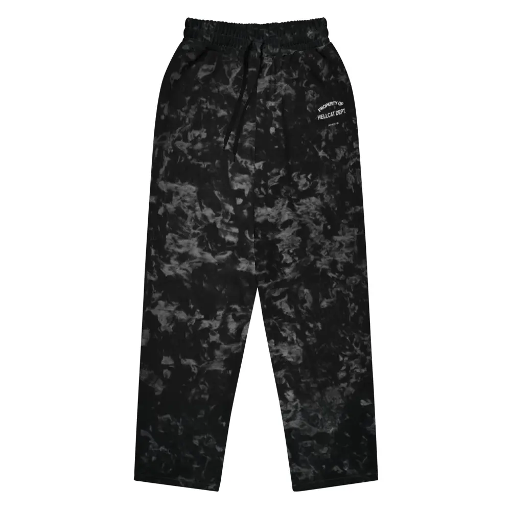 Wide Leg Unisex Jogger Pants with Carbon Fiber Print Hellcat Dept. Logo