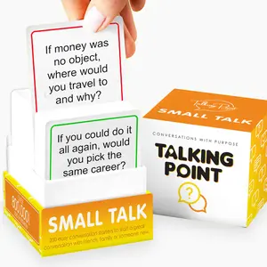 Small Talk Conversation Cards | 200 Super Fun Prompts to Ditch Awkward Silence & Spark Great Conversations ️| Talking Point Cards | No prep or pressure