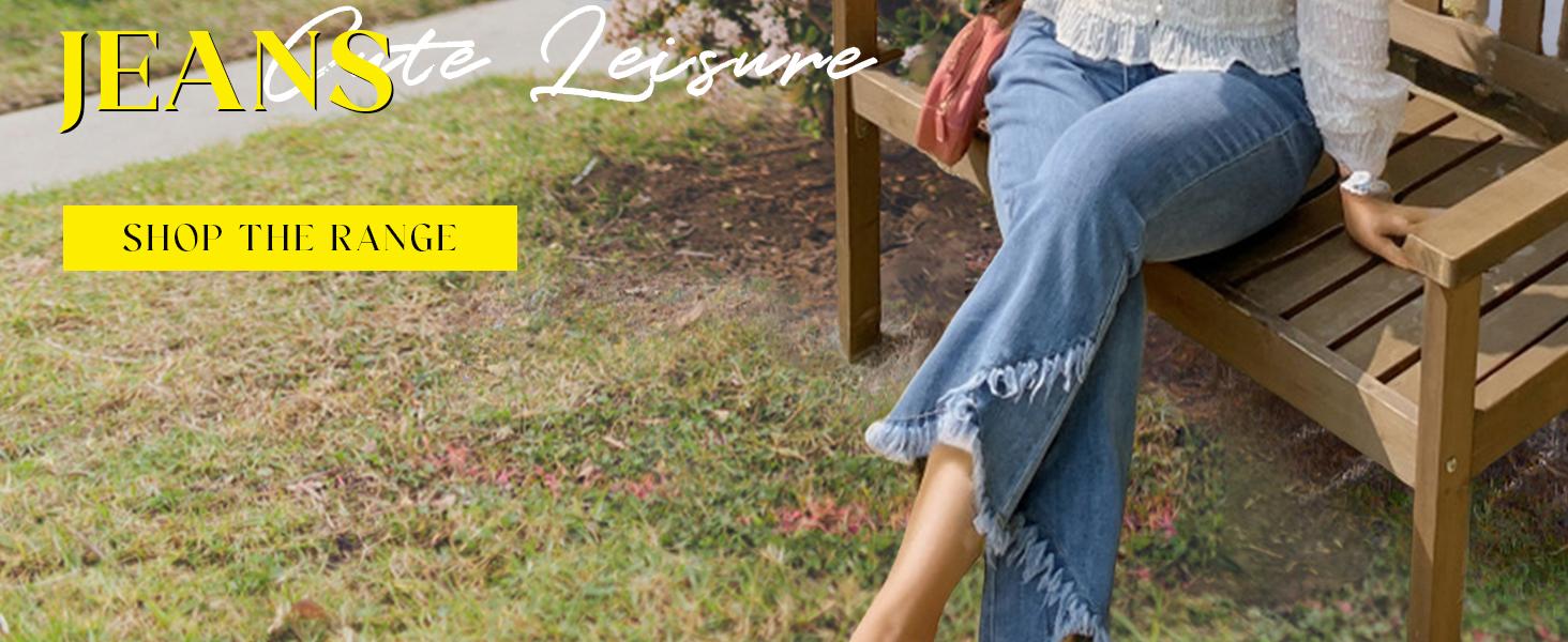 CHARTOU Women Cute Stretch Denim Jeans Ripped Distressed Frayed Hem Denim Pants Tassel Fringe Cropped Jeans CHARTOU Women Cute Stretch Denim Jeans Ripped Distressed Frayed Hem Denim Pants Tassel Fringe Cropped Jeans