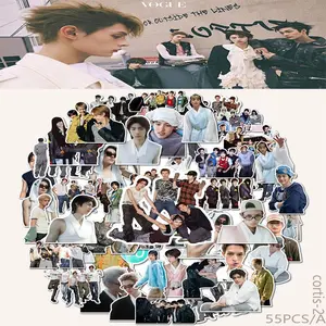 Kpop Male Group Debut Stickers Set, 55pcs Kpop Male Group Special Sticker Pack, Perfect for Fans & Collectors