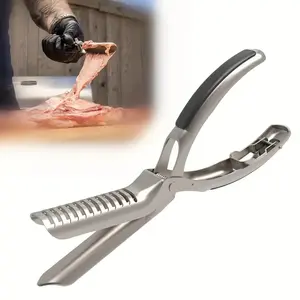 1 Piece Stainless Steel Ribs Bone Remover - Ergonomic Handle Design, Easily Handle Perfect BBQ Ribs, Food Grade Safe and Durable, Essential for Home Cooks and Professional Chefs, Modern Kitchen Tool, High-Quality Construction, Exclusive for BBQ Enthusiast