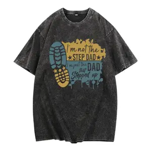 Stylish Washed Cotton T Shirt With a Heartfelt Dad Theme Message