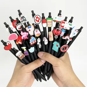5/15/25pcs Creative Minimalist Medical Healthcare Doctor Adjustable Rollerball Pens Campus Design Back-to-School Season Doctor Series Press-to-Use Ballpoint Pens Random Colors