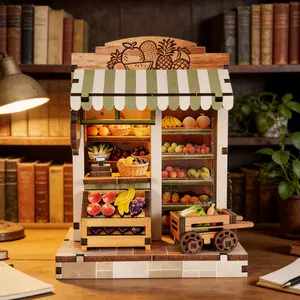 DIY Model Dawn Flower Mat Assembly Creative Handmade Mini House Ornament Wooden Puzzle Toy Gift, Educational Wood Craft Kit, DIY Building Model