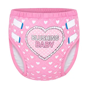 Littleforbig Soft Silky Underwear Comfortable Washable Reusable Adult Training Pants - Blushing Baby