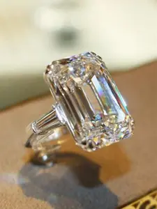 Luxury Elegant Chic, Gorgeous Rhinestone Decor Ring, Fashion Accessories for Women, Trendy Jewelry for Party and Daily Life, Elegant Glittering Ring