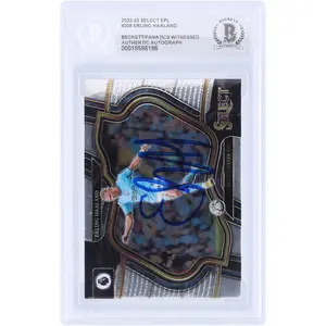 Erling Haaland Manchester City Autographed 2022-23 Panini Select #208 Beckett Fanatics Witnessed Authenticated Card - Fanatics Authentic Certified