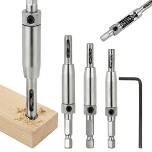 Self Centering Drill Bit Set 11/64",9/64",7/64", 5/64", for #10#8#6#4#2 Screws Size, Be Compatible with 1/4 in VIX Bit  Snappy Quick-Change Hex Drill,Part #45300 Center Finding Drill Bit