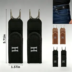 No Buckle Elastic Stretch Belt for Men & Women, Adjustable Buckleless Belt Hook, Invisible Unisex Belt for Jeans, Pants