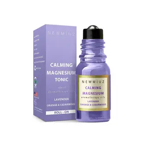 CALM Magnesium Roll-On | Anti-Stress With Orange, Cedarwood, Lavender Essential Oil | Natural Aromatherapy | Assist Sleep Fitness Healthcare