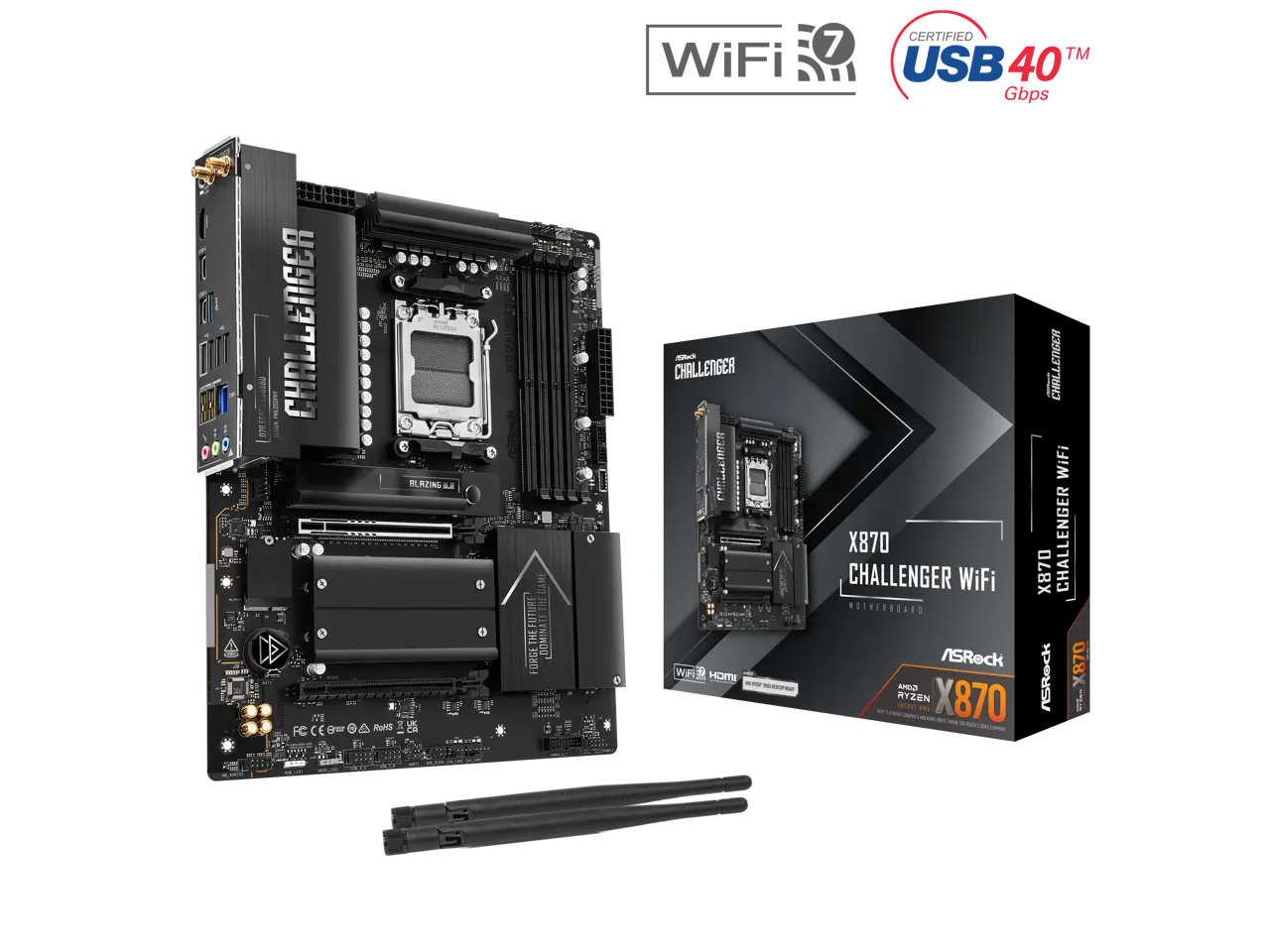 ASRock X870 Challenger WiFi AM5 AMD X870 ATX Motherboard