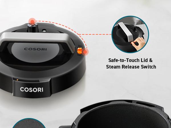 COSORI 9-in-1 Electric Instant Pot Pressure Cooker 6-Qt & Nutrilens R001S AI Scan Smart Nutrition Kitchen Scale Bundle – Digital Kitchen Scale with Type-C Charging & Bluetooth, Accurate Nutritional Analysis, Multi-Use Rice Cooker, Sauté, Sous Vide