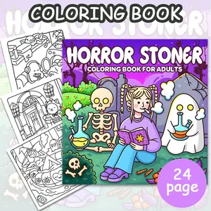 Adult Coloring Book, 24 Bold Stress-Relief Designs, Relaxing Coloring Activity, 7.9in X 7.9in Perfect Size, Thick Paper, Original Hand Drawn Art, Artwork, Illustrations, Ideal Gift
