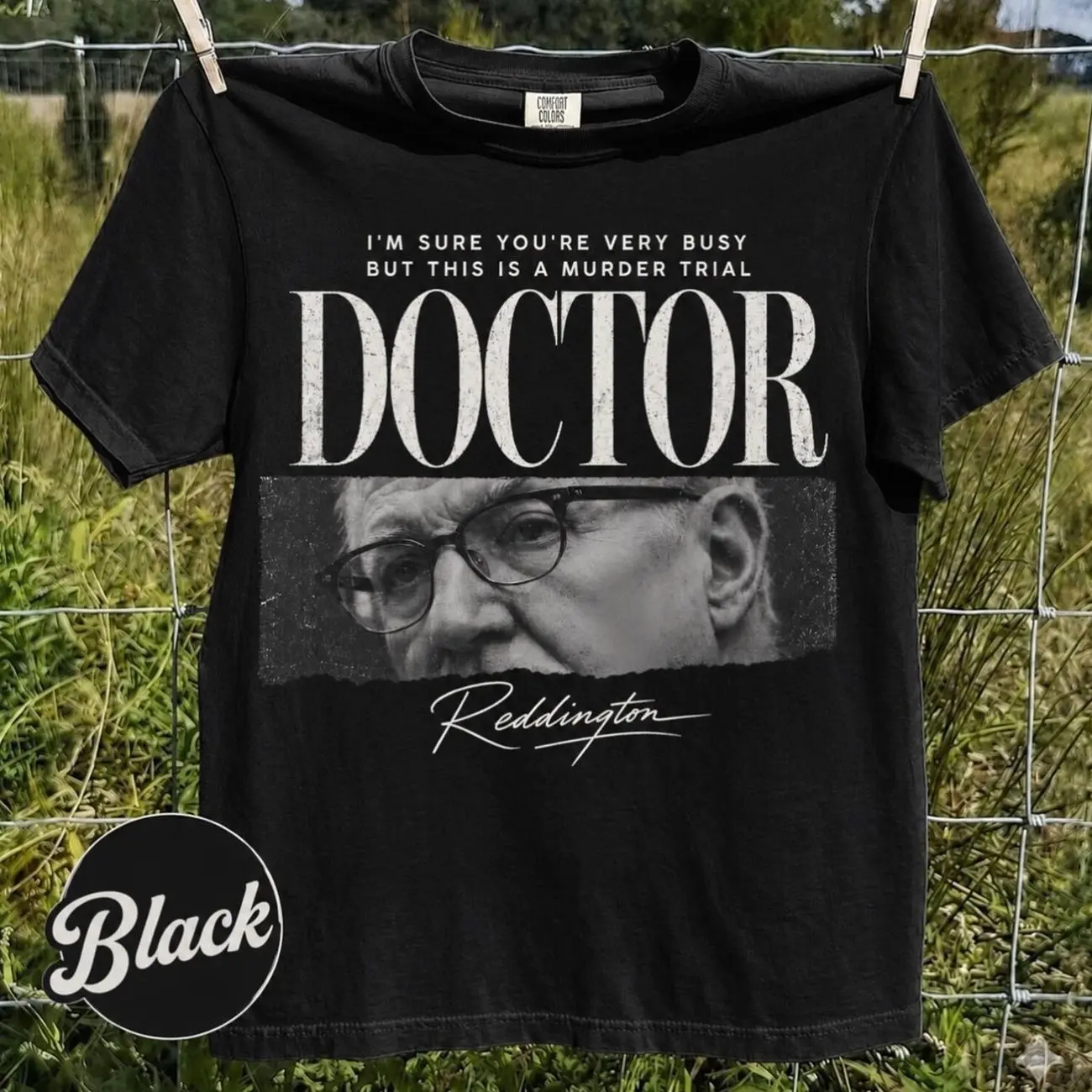 Kevin Reddington Comfort Colors® Shirt, Courtroom Lawyer Portrait Tee, Lindsay Clancy Trial Graphic, Vintage Black White Legal T-Shirt