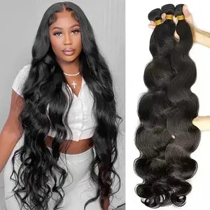 【JOPEAR】Body Wave Bundles Human Hair 18-30 Inch Extensions Hair 3 4 Bundles Natural Black 100% Unprocessed Brazilian Remy Virgin Raw Human Hair Bundles Deal Fast Shipping  #Summer