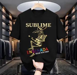 Sublime Ensenada Skeleton Graphic T-Shirt, Oversized Cotton Tee, Reggae Ska Punk Music Shirt, Vintage Streetwear Unisex