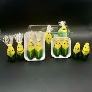 3D Printed Corn Guys | Magnetic Corn Figurines with Tray & Husk | Funny Desk Toy | Collectible Fidget Gift