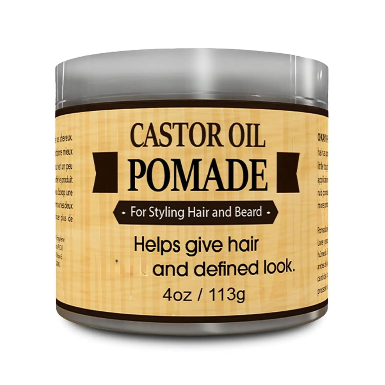 Okay-MEN Castor Oil Beard and Hair Pomade for Men - Men's Castor Oil Pomade, Supports Beard and Hair Health, Moisturize, Styling - 4 oz (Pack of 1)