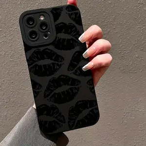 Lip Pattern Phone Case Casing, Decorative Phone Protector Cover, Phone Accessories Compatible with iPhone 16 15 14 13 12 11 Plus Pro Max Smartphone