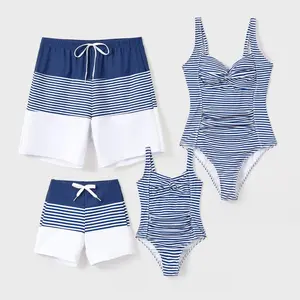 PatPat Sexy Stripe Family Swimwear for Unisex - Tight Fit Polyester Spandex Matching Outfits Spingtok