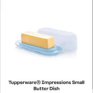 Tupperware Impressions Small Butter Dish - Maintains Freshness, Versatile Use, Available in Small or Large Sizes, Ideal for Kitchen Storage