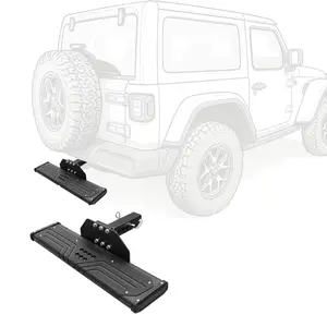 OEDRO Aluminum Towing Hitch Steps for Truck/Car/SUV Vehicles with 2" Hitch Receiver, Rear Bumper Guard Protector