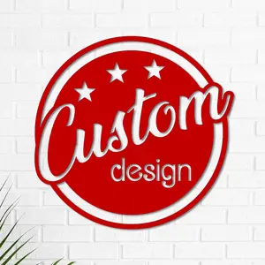 Metal wall art - Custom Logo Design Metal Wall Art LED Light - Personalized Business Logo Name Sign