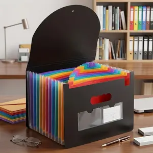 Secure & Portable 13/25 Pocket Accordion File Organizer: Durable Expandable Folder for Document Storage, Ideal for Students, Office & Travel, Easy Daily Use with Safety Features.