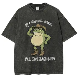 Comfort Colors Funny Shenanigan T Shirt, lf l Shenan Once l'll Shenanigan Shirt, Funny Mental Health Tee, Cowboy Frog Shirt, Trendy Animal Tee