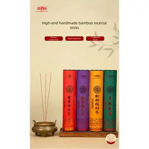 High-end Handmade Bamboo Incense Sticks Natural Smokeless Sandalwood Guanyin Incense for Home Use Traditional Flavor aromatherapy fragrance