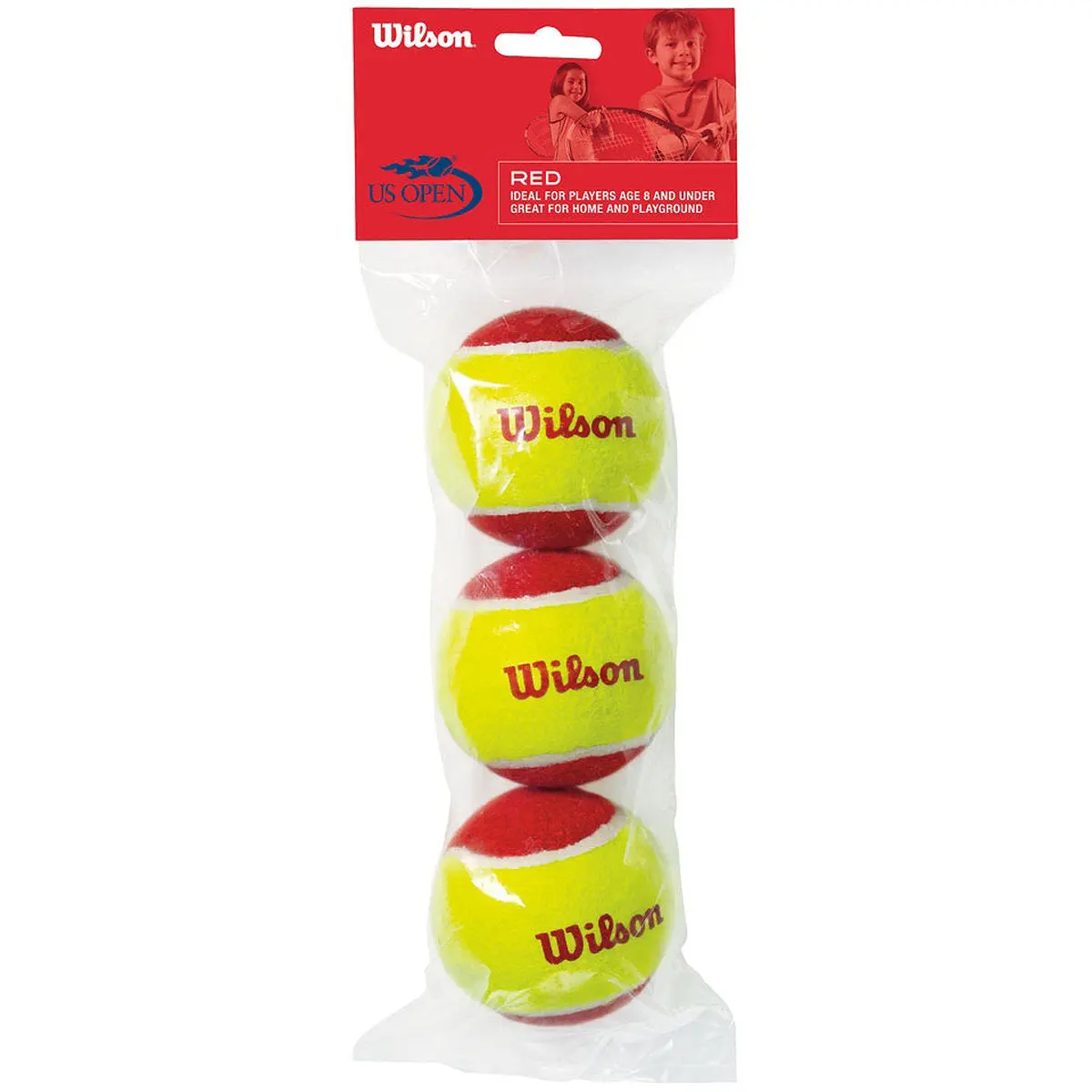 Wilson US Open Red Felt Tennis Balls (3 Balls)