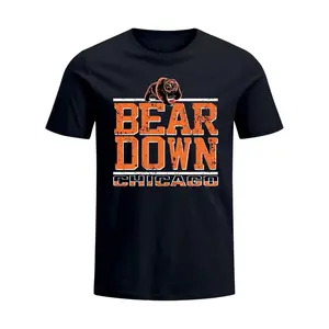 Men's Chicago Football Team Graphic T-Shirt| Casual Crew Neck Short Sleeve Summer Tee