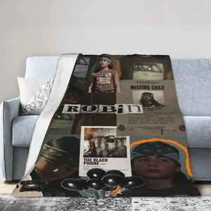 Robin Arellano Printed Plush Flannel Blanket – Soft All-Season Fabric, Vibrant Colors, Modern Style, Anime Character Design