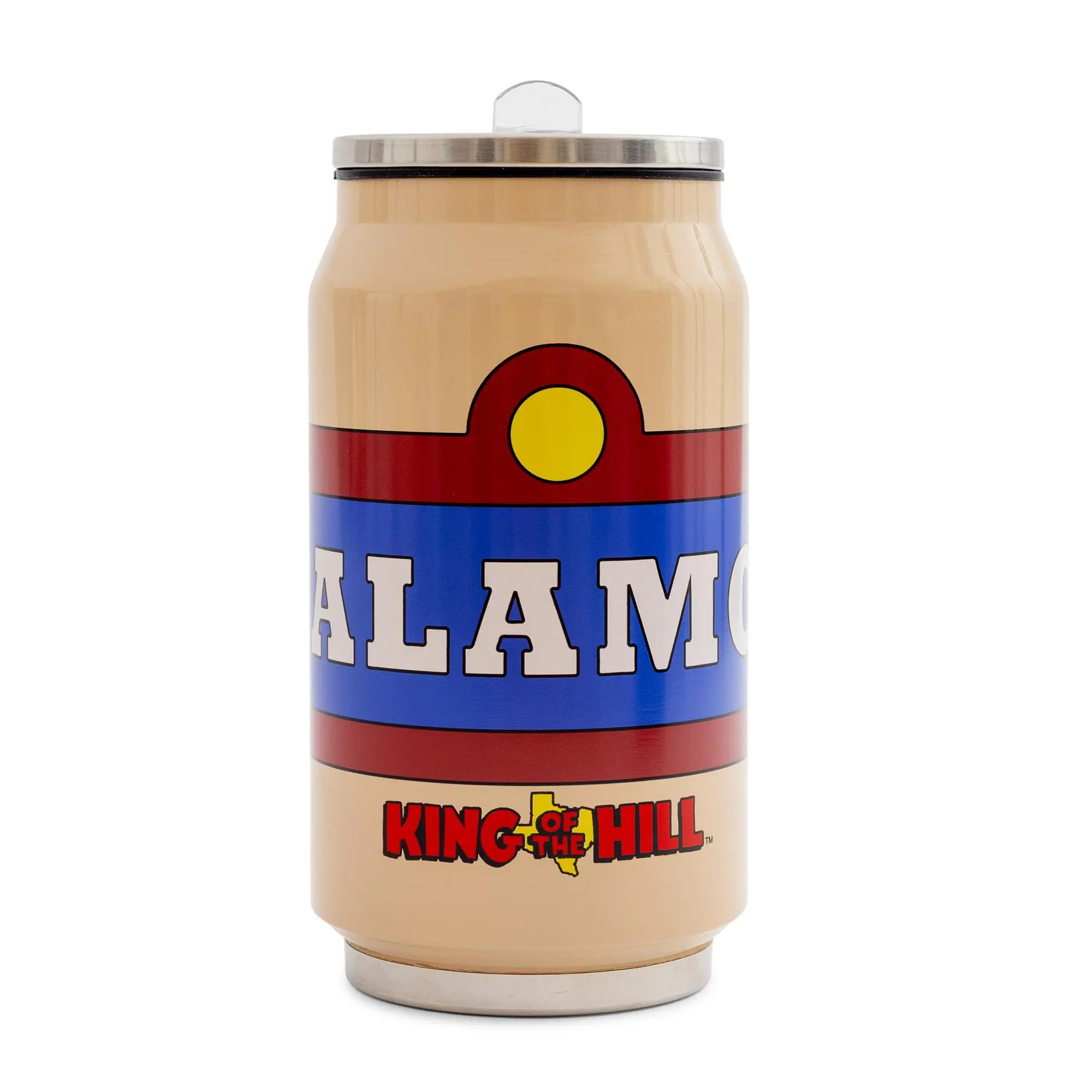 King Of The Hill Alamo Beer Logo Stainless Steel Drinking Can | Holds 9 Ounces