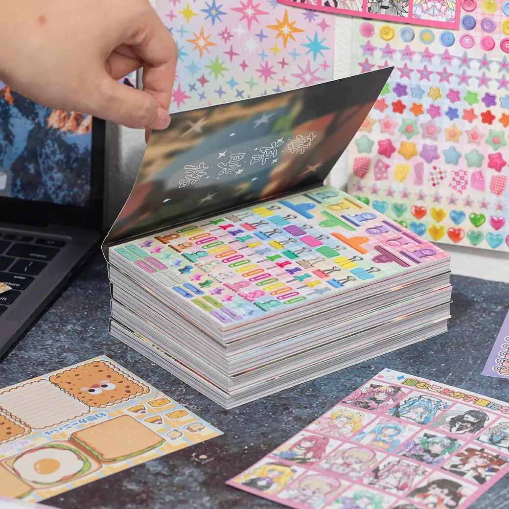 30pcs Sparkling Sticker Collection, Sticker Sheets, Sticker Set, Decal, Self Adhesive Stickers for Scrapbooking, Shiny Decorative Stickers for Journals and Planners, Perfect for Note-Taking and Crafting