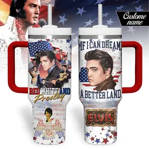 Elvis.P Music Custom Tumbler 40 oz 20 oz Tumbler With Handle