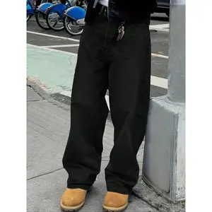 Men's regular fit solid color denim jeans, casual and comfortable stretch straight leg jeans, all season woven bottom pants, pants, streetwearRAIMENTRY