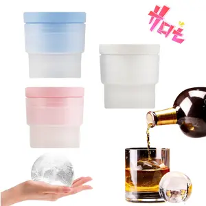 Ice Ball Maker Mold Round Ice Cube Mold 2.4 Inch Sphere Ice Cubes for Whiskey Cocktails Bourbon Perfect for Bourbon and Whiskey