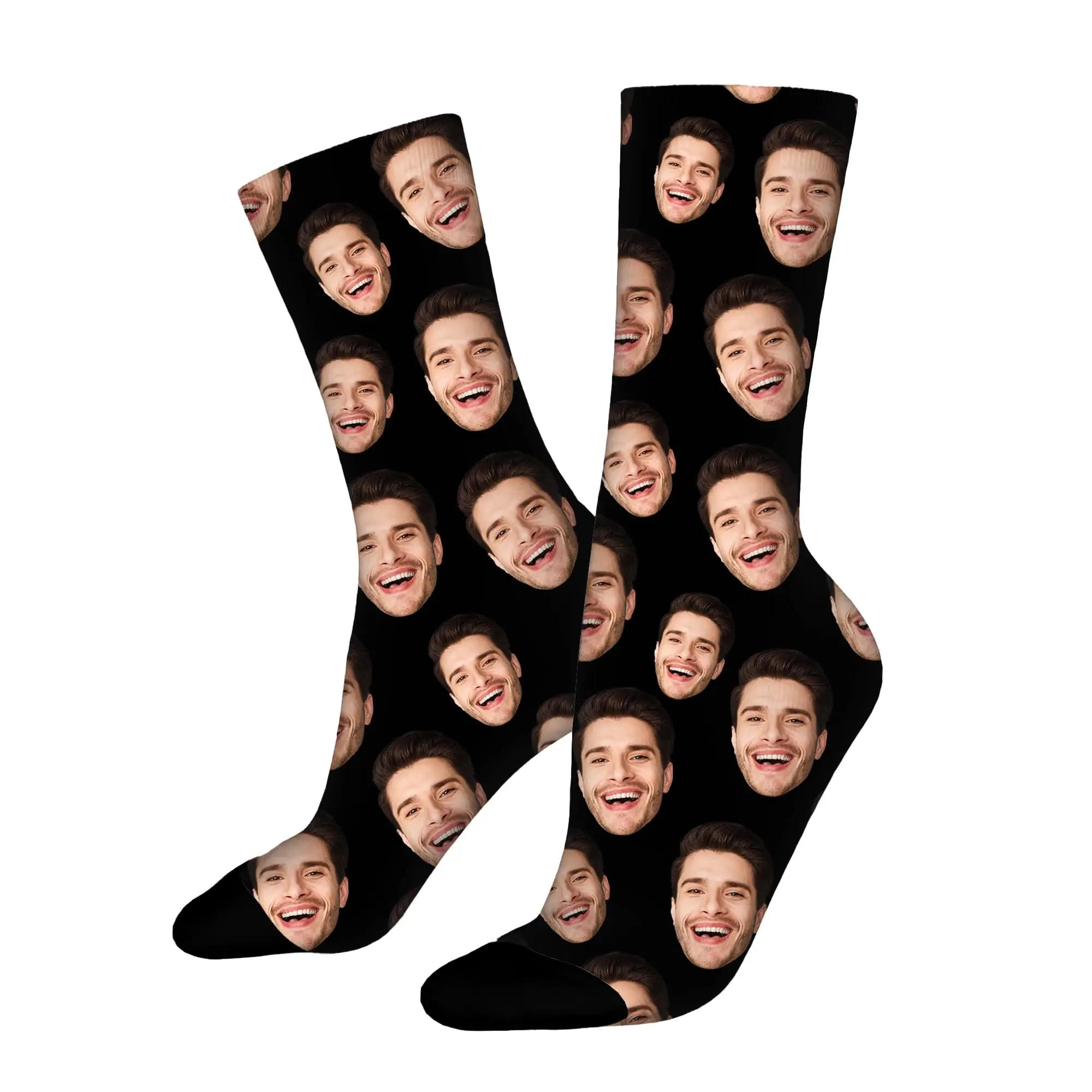 Custom Socks With Photo Picture Personalized Funny Face Socks Customized Unisex Novelty Crew Sock Mother's Day Gift