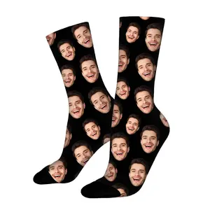 Custom Socks With Photo Picture Personalized Funny Face Socks Customized Unisex Novelty Crew Sock Mother's Day Gift