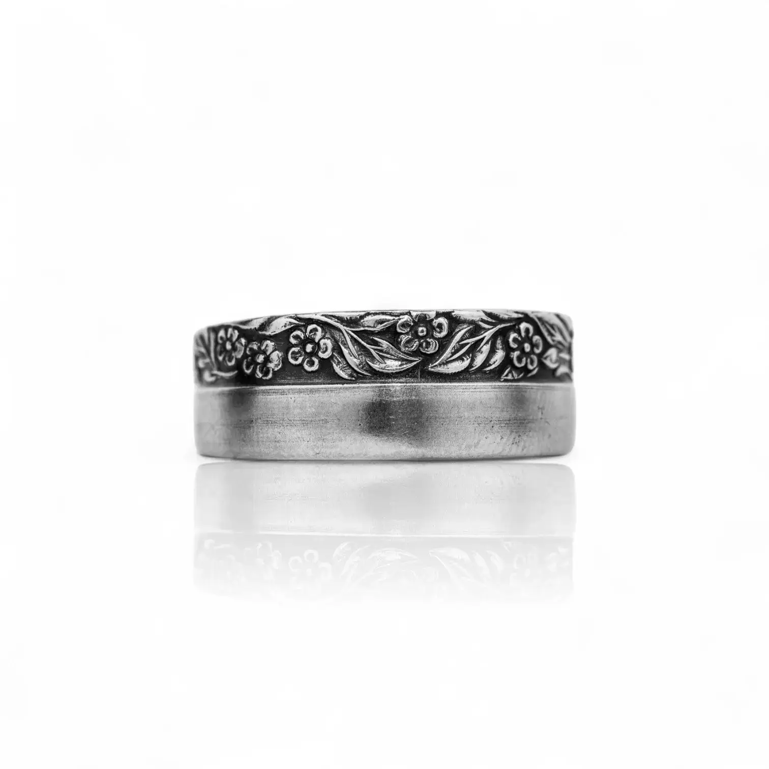 Steel & Bloom - Handcrafted Stainless Steel Floral Spoon Ring Steel & Bloom - Handcrafted Stainless Steel Floral Spoon Ring