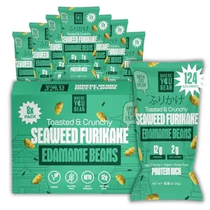 Where You Bean Edamame Beans Snack (Seaweed Furikake) - Crunchy and Dry Roasted Edamame Beans - High Protein Snacks, Keto and Vegan Healthy Snacks for Adults & Low Carb Asian Snack 0.9 oz (Pack of 8)