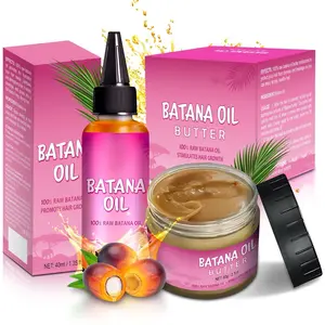 Batana oil + Raw Batana Butter set for hair , nourishes the hair and moisturizes the scalp encourages hair growth