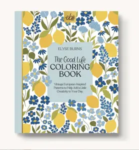 The Good Life Coloring Book - 40 Original Hand-Drawn Pages, Extra Thick Paper, Single Side Printed, Perforated Pages