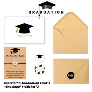 Graduation Gifts Bracelet with Greeting Card,Graduation Gifts for Her/Him,Graduation Party,Class of 2025,High School,College,Graduation Gift 5th 8th Grade Teen Girl Boy Bracelet Women Jewelry Cards Middle School Nurse Senior Daughter Student