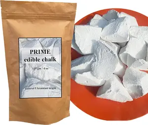 BIG SALE 2026!!! Prime Edible Chalk – Natural Crunchy White Chalk Chunks for Eating, Pica Cravings & ASMR – Pure Ukrainian – Eco Kraft Packaging – 4oz (115g)