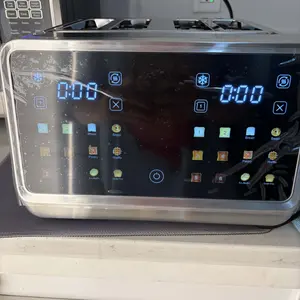 Dear Morning 4-Slice Digital Smart Stainless Steel Toaster - Touchscreen Dual Control Panel, Single Slot Timer, Reheat/Defrost Functions for Bagels, Bread, Durable Kitchen Essential Household Appliances,home essentials