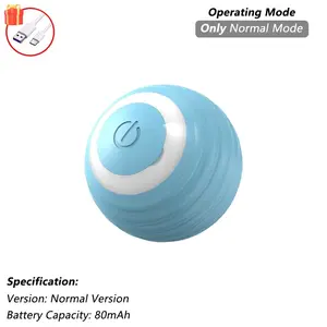Cat Interactive Ball Toy, Automatic Rolling Ball with Tail, Rechargeable Smart Pet Interactive Toy, Intelligent Mouse for Cat NONE